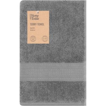 Рушник махровий ARDESTO SuperSoft 70х140см, сірий (ART2270SLP) | Фото 1