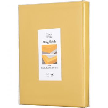 Простирадло на резинці ARDESTO Mix&Match, 160х200+30см, 100% бавовна, сатин, сонячна (ART1620FSS) | Фото 2