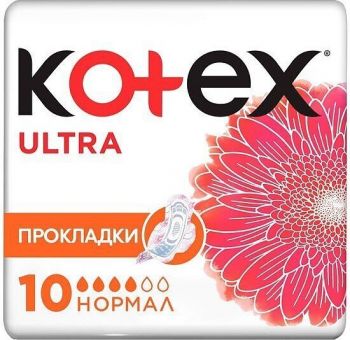 Купить средство женской гигиены Гігієнічні прокладки Kotex Ultra Dry Normal 10 шт (5029053542621) | Фото 1