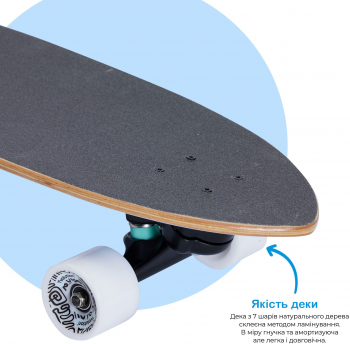 Скейтборд YVolution Dynamo Cruiser LED 76см, синій (YS52B2) Скейтборд YVolution Dynamo Cruiser LED 76см, синій (YS52B2) | Фото 6