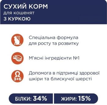 Сухий корм для кошенят Club 4 Paws Premium з куркою 14кг (B4631001) | Фото 3