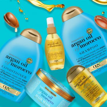Маска для волосся живильна OGX Argan oil of Morocco 300 мл (3574661685144) | Фото 5