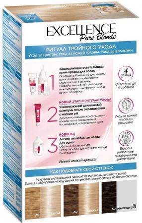 Стійка крем-фарба для волосся L'Oreal Paris Excellence Creme 01 Супер-освітлюючий русявий натурал. (3600524094010) | Фото 5