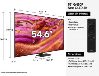 Телевізор SAMSUNG Neo QLED Mini LED 55QN90F (QE55QN90FAUXUA) Телевізор SAMSUNG Neo QLED Mini LED 55QN90F (QE55QN90FAUXUA) | Фото 7