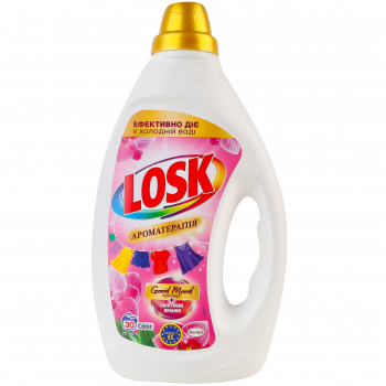 Гель для прання Losk Color Ароматерапія Ефірні олії та аромат Малазійської квітки 1.35 л (9000101803921) | Фото 1