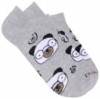 Шкарпетки дитячі Duna 27-30 1 пара світло-сірі з принтом Ведмедики (4823094656269) | Фото 2