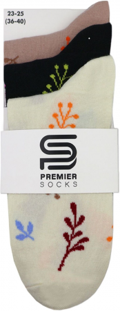 Набір шкарпеток жіночих Premier Socks 36-40 3 пари чорний, коричневий, бежевий (4820203356010) | Фото 2