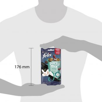 Сухий корм кішок Felix Party Mix Ocean Mix океанічний мікс зі смаком лосося та форелі, 60 (7613287631435) Сухий корм кішок Felix Party Mix Ocean Mix океанічний мікс зі смаком лосося та форелі, 60 (7613287631435) | Фото 2