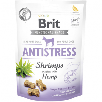 Ласощі для собак Brit Care Functional Snack Antistress з креветками 150г (8595602539987) | Фото 1