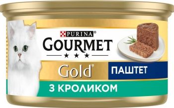 Упаковка вологого корму для кішок Gourmet Gold Паштет із кроликом 24 шт по 85г(7613033728754) | Фото 3