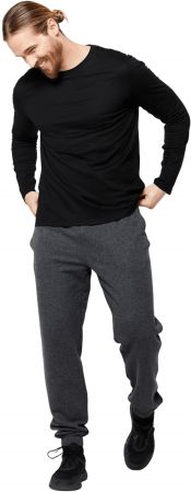 Лонгслів чоловічий для фітнесу Domyos 8644802 M чорний (4293985_Domyos) | Фото 2