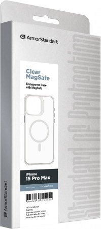 Чохол ArmorStandart Clear Magsafe для APPLE iPhone 15 Pro Max Tansparent (ARM71052) | Фото 3