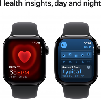 Купить умные часы Смартгодинник APPLE Watch Series 10 GPS 42mm Jet Black Aluminium Case with Black Sport Band - M/L (MWWF3QH/A) | Фото 3