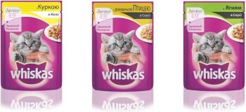 WHISKAS для кошенят, яловичина в соусі 85 г (5900951301957) | Фото 2