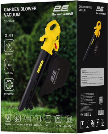 Повітродув-пилосос садовий 2Е GardenWind 3000Вт 3в1 (2E-EBV30) Повітродув-пилосос садовий 2Е GardenWind 3000Вт 3в1 (2E-EBV30) | Фото 10