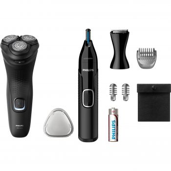 Купить электробритву Електробритва PHILIPS S1141/00 + Тример для носа і вух PHILIPS NT5650/16 | Фото 1