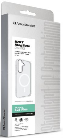 Чохол ArmorStandart Unit MagSafe для SAMSUNG S25 + Matte Clear Silver (ARM82264) Чохол ArmorStandart Unit MagSafe для SAMSUNG S25 + Matte Clear Silver (ARM82264) | Фото 2