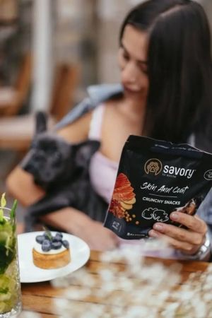 Savory для здоров'я шкіри та шерсті собак, лосось та чорнобривці 200 г (4820232631355) Savory для здоров'я шкіри та шерсті собак, лосось та чорнобривці 200 г (4820232631355) | Фото 6