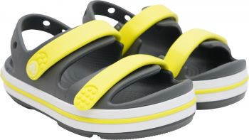 Сандалі для хлопчиків Crocs Crocband Cruiser Sandal K Sdt 209423-1NJ 32-33 (J1 US) сіро-зелені (196265658077) | Фото 6