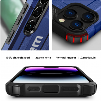 Чохол ArmorStandart Panzer для APPLE iPhone 13 Pro Dark Blue (ARM70820) Чохол ArmorStandart Panzer для APPLE iPhone 13 Pro Dark Blue (ARM70820) | Фото 2