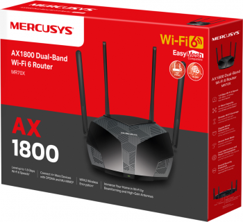 Маршрутизатор MERCUSYS MR70X AX1800 (MR70X_Damage) (пошкоджена упаковка) Маршрутизатор MERCUSYS MR70X AX1800 (MR70X_Damage) (пошкоджена упаковка) | Фото 2