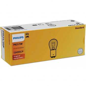 Купить автомобильную лампу Лампа Philips розжарювання 12V Pr21/5W 21/5W Baw15D червона (PS_12495_CP) | Фото 1