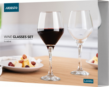 Набір бокалів для вина ARDESTO Loreto 440мл, 3шт (AR2644LWT) | Фото 6
