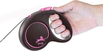 Повідець-рулетка Flexi Black Design M до 20 кг 5 м рожевий (4000498033418) | Фото 7