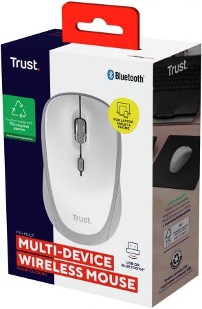 Миша TRUST Yvi+ Compact Multi-Device, WL/BT/USB-A, White (25454_TRUST) | Фото 6
