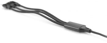 DIGITUS 3in1 USB-C + microUSB + Lightning 1m Black | Фото 2