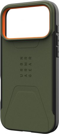 Чохол UAG для iPhone 17 Pro Max Civilian MagSafe Olive/Orange (114546117297) | Фото 4