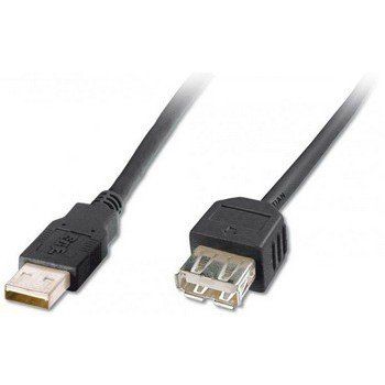 DIGITUS USB 2.0 (AM/AF) 3.0m, black (AK-300200-030-S) | Фото 1