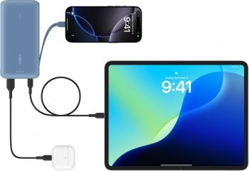 Портативний акумулятор BELKIN 20000mAh, 30W USB-C Blue (BPB024HQBL) | Фото 15