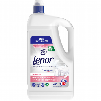 Купить кондиционер для стирки Кондиціонер для білизни Lenor Professional Sensitive для чутливої шкіри 4.75л | Фото 1