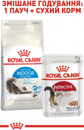 Сухий корм для домашніх довгошерстих котів Royal Canin Indoor Long Hair 2кг (3182550739382) | Фото 4