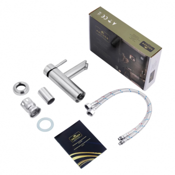 Купить раковину Набір для ванної Adamant Flate 120L, з сифоном Click-Clac (4824296208601) | Фото 5