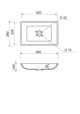 Раковина Adamant Lowe 560x360x100мм біла (100003858) Купить раковину Раковина Adamant Lowe 560x360x100мм біла (100003858) | Фото 5