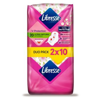 Прокладки гігієнічні LIBRESSE Ultra Normal Wing AloeVera&Camomile 20 шт (7322540344011) | Фото 2