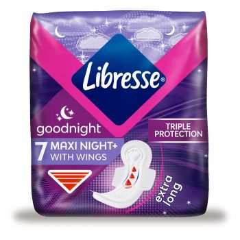 Прокладки гігієнічні LIBRESSE Maxi Goodnight 7 (7322540823356) | Фото 1
