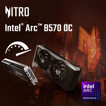 Відеокарта ACER Arc B570 10GB GDDR6 Nitro ОС (DP.Z4CWW.P01) Купить видеокарту Відеокарта ACER Arc B570 10GB GDDR6 Nitro ОС (DP.Z4CWW.P01) | Фото 7
