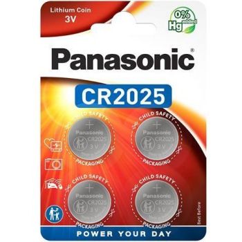 PANASONIC литиевая CR2025 блистер, 4 шт. (CR-2025EL/4B) | Фото 1