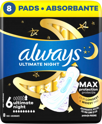 Прокладки гігієнічні Always Ultimate Night Розмір 6 8 шт | Фото 3