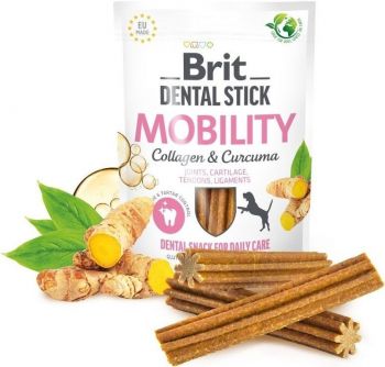 Ласощі для собак Brit Dental Stick Mobility для суглобів колаген та куркума 7 шт 251г(8595602564361) | Фото 2