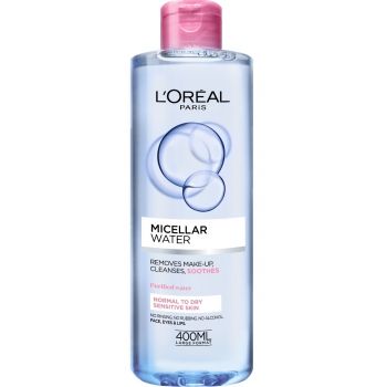Міцелярна вода L'Oreal Paris Skin Expert для сухої і чутливої шкіри 400мл (3600523329847) Міцелярна вода L'Oreal Paris Skin Expert для сухої і чутливої шкіри 400мл (3600523329847) | Фото 4