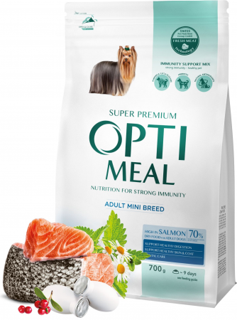 Сухий корм Optimeal для дорослих собак мініатюрних порід з високим вмістом лосося 700г (B1713101) | Фото 8