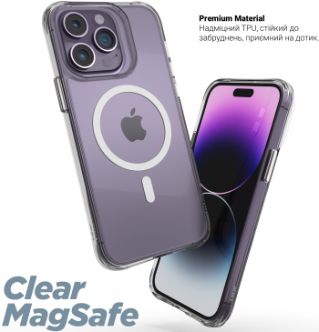 Чохол ArmorStandart Clear Magsafe для APPLE iPhone 15 Pro Max Tansparent (ARM71052) | Фото 4
