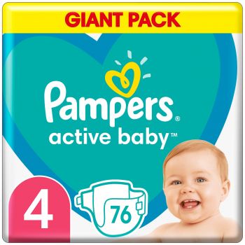 Підгузки PAMPERS Activebaby Maxi Джайнт 76 шт (8001090949615) | Фото 1