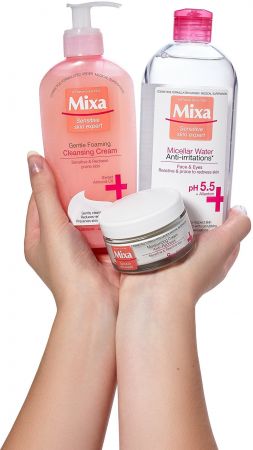 Міцелярна вода MIXA проти подразнень для чутливої шкіри обличчя 400мл Міцелярна вода MIXA проти подразнень для чутливої шкіри обличчя 400мл | Фото 4