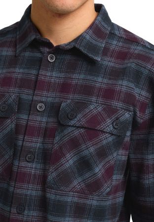 Сорочка чоловіча Jack Wolfskin Baja Flannel Shirt M A65028_T0003 S сливова/синя (4064886563918) Сорочка чоловіча Jack Wolfskin Baja Flannel Shirt M A65028_T0003 S сливова/синя (4064886563918) | Фото 4