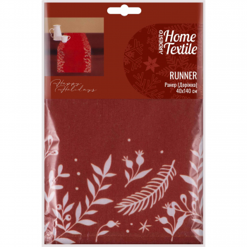 Ранер ARDESTO Happy Holidays, 40х140см, червоний (ART01HR) Купить скатерть Ранер ARDESTO Happy Holidays, 40х140см, червоний (ART01HR) | Фото 1
